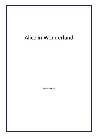 Alice in Wonderland - 1