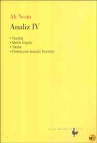 Analiz IV; Topoloji - Metrik Uzaylar - Tıkızlık - Fonksiyonel Analizin Temelleri - 1