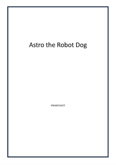 Astro the Robot Dog - Publisher