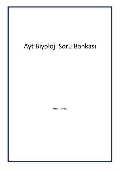 Ayt Biyoloji Soru Bankası - Tudem Yayınları