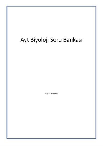 Ayt Biyoloji Soru Bankası - 1