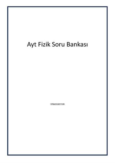 Ayt Fizik Soru Bankası - 1