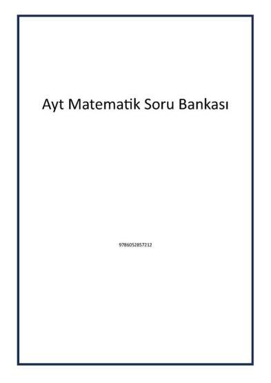 Ayt Matematik Soru Bankası - Tudem Yayınları