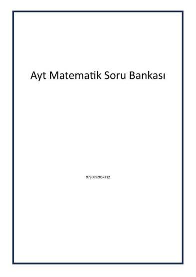 Ayt Matematik Soru Bankası - 1