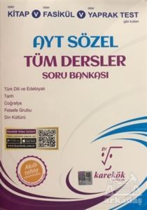 AYT Sözel Tüm Dersler Soru Bankası - Karekök Yayıncılık