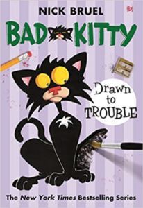 Bad Kitty Drawn To Trouble - Square Fish