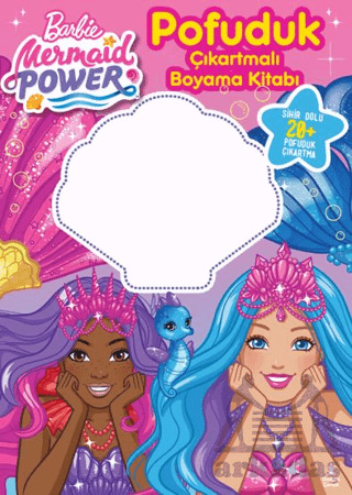 Barbie Medmaıd Power – Pofuduk Çıkartmalı Boyama Kitabı - Doğan Çocuk