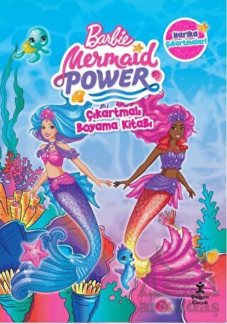 Barbie Mermaid Power Çıkartmalı Boyama Kitabı - 1