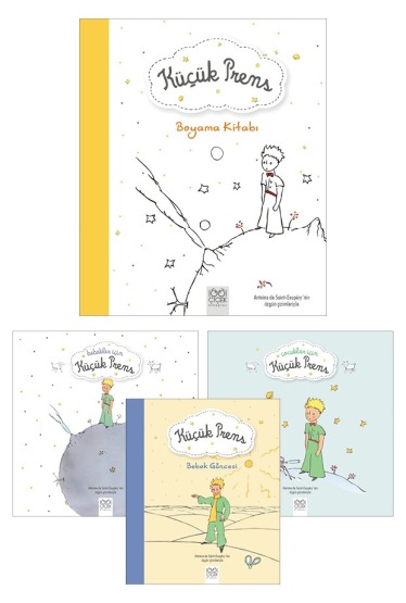 Bebekler İçin Küçük Prens Seti - Küçük Prens: Boyama Kitabı, Bebekler İçin Küçük Prens, Küçük Prens: Bebek Güncesi, Çocuklar İçin Küçük Prens - 1001 Çiçek Kitaplar