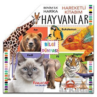 Benim İlk Hareketli Kitabım Hayvanlar - Yumurcak Yayınları