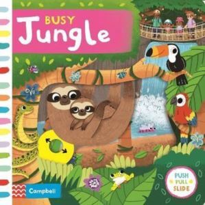Busy Jungle (Push, Pull, Slide Book) - 1