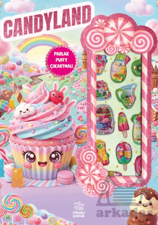 Candyland - Puffy Parlak Çıkartmalı Boyama Kitabı - 1