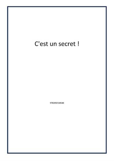 C'est un secret ! - 1