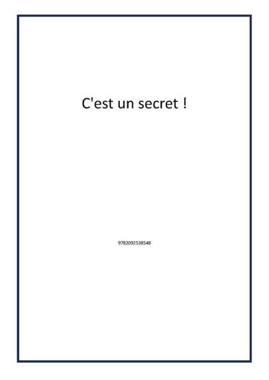 C'est un secret ! - Publisher
