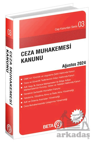 Ceza Muhakemesi Kanunu Ağustos 2024 - Cep Kanunları Serisi - Beta Yayınları
