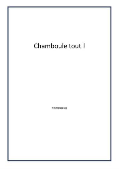 Chamboule tout ! - Publisher