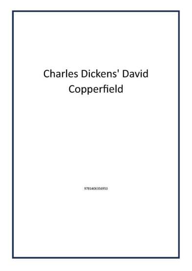 Charles Dickens' David Copperfield - Publisher