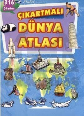 Çıkartmalı Dünya Atlası - Bulut Yayınları
