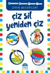 Çiz Sil Yeniden Çiz (Mavi Kitap) - Martı Çocuk Yayınları