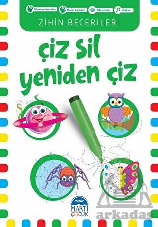 Çiz Sil Yeniden Çiz (Yeşil Kitap) - Martı Çocuk Yayınları