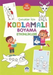 Çocuklar İçin Kodlamalı Boyama Etkinlikleri - Yeşil 2 - 32 Etkinlik - Martı Çocuk Yayınları