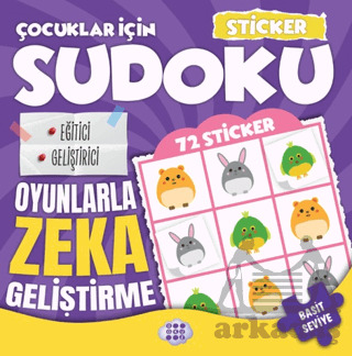 Çocuklar İçin Sudoku - Sticker Hediyeli Basit Seviye 2 - 1