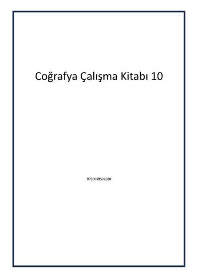 Coğrafya Çalışma Kitabı 10 - Ted Yayınları