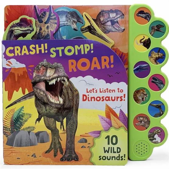 Crash! Stomp! Roar! Let's Listen To Dinosaurs! (10-Button Sound Book) - 1