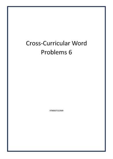 Cross-Curricular Word Problems 6 - Publisher