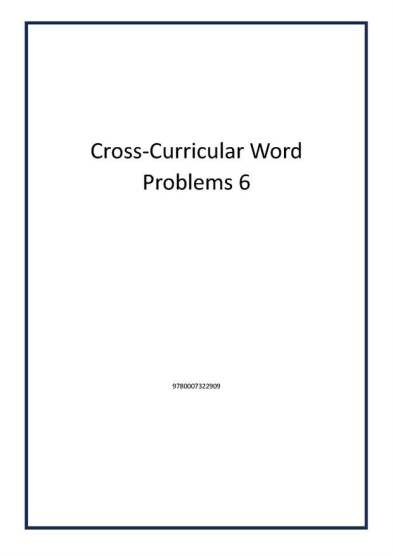 Cross-Curricular Word Problems 6 - 1