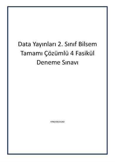 Data Yayınları 2. Sınıf Bilsem Tamamı Çözümlü 4 Fasikül Deneme Sınavı - 1