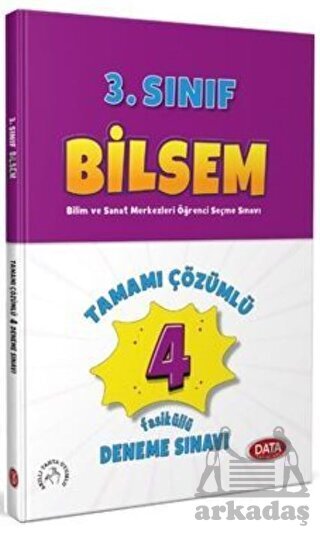 Data Yayınları 3. Sınıf Bilsem Tamamı Çözümlü 4 Fasikül Deneme Sınavı - Data Yayınları