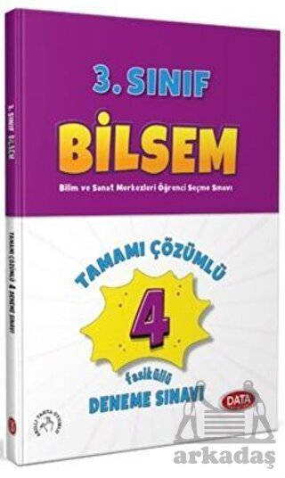 Data Yayınları 3. Sınıf Bilsem Tamamı Çözümlü 4 Fasikül Deneme Sınavı - 1