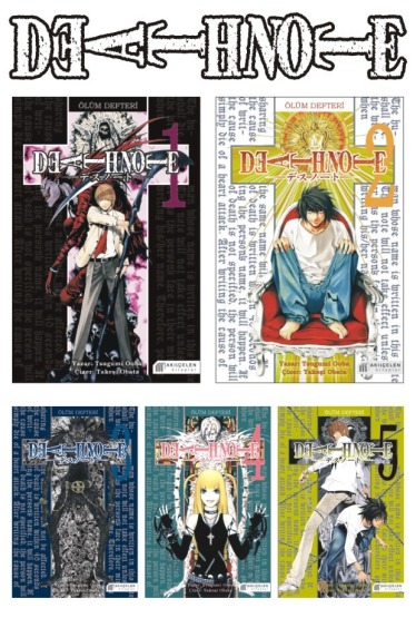Death Note - Ölüm Defteri 1-2-3-4-5 Manga Seti - Akılçelen Kitaplar