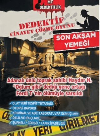 Dedektiflik Cinayet Çözme Oyunu - Son Akşam Yemeği - MT Dedektiflik