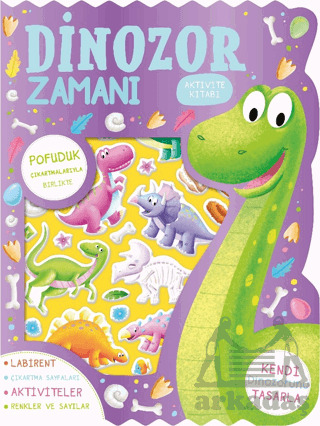 Dinozor Zamanı - Çıkartmalı Aktivite Kitabı - İndigo Çocuk