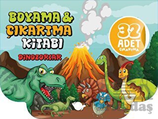 Dinozorlar - Boyama Ve Çıkartma Kitabı - Çikolata Yayınevi