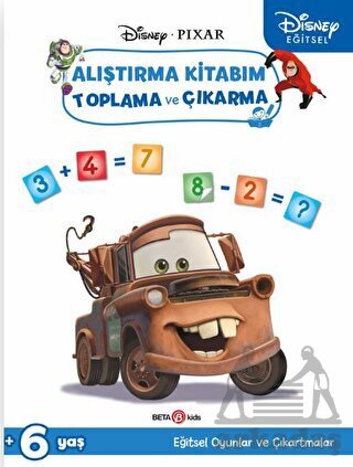Disney Eğitsel Arabalar Çıkartmalı Alıştırma Kitabım Toplama Ve Çıkarma - Beta Kids