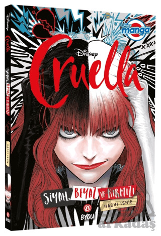 Dısney Manga Cruella Siyah Beyaz Ve Kırmızı - Beta Byou