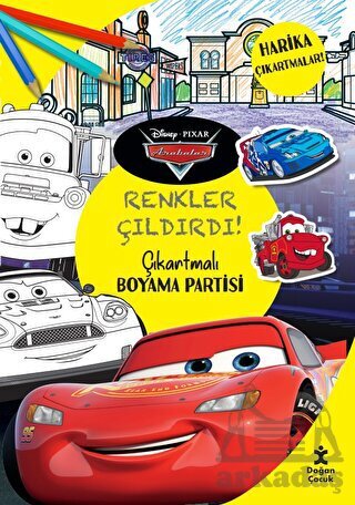 Disney Pixar Arabalar - Renkler Çıldırdı! Çıkartmalı Boyama Partisi - 1