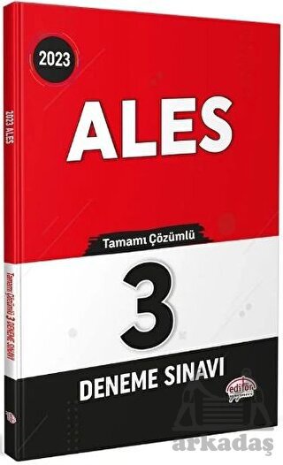 Editör 2023 ALES 3 Deneme Çözümlü Editör Yayınları - 1