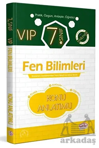 Editör 7. Sınıf Vip Fen Konu Anlatımlı - Editör Yayınevi