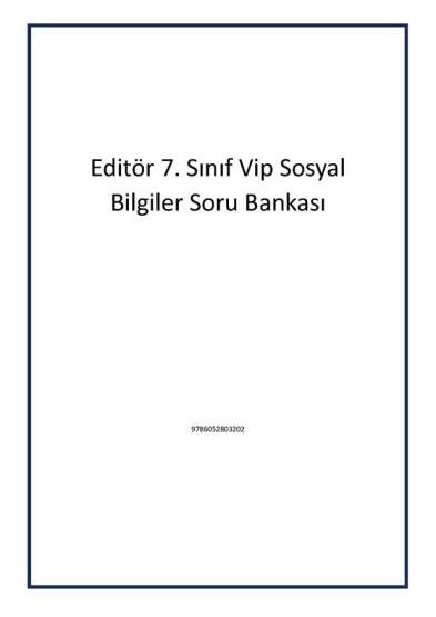 Editör 7. Sınıf Vip Sosyal Bilgiler Soru Bankası - Editör Yayınevi