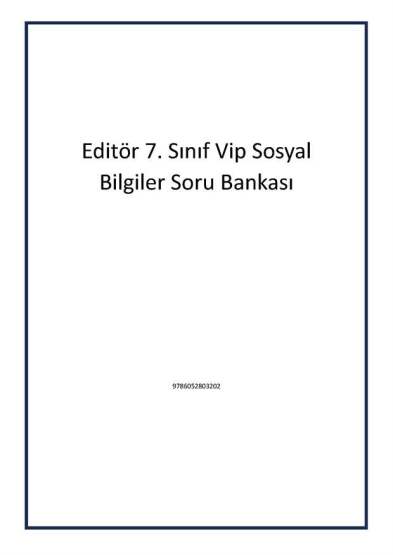 Editör 7. Sınıf Vip Sosyal Bilgiler Soru Bankası - 1