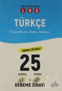 Editör 8.Sınıf LGS Türkçe 25 Branş Deneme Sınavı - 1