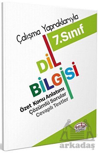Editör Yayınları 7. Sınıf Dil Bilgisi Özet Konu Anlatımı - Editör Yayınevi