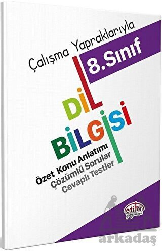 Editör Yayınları 8. Sınıf Dil Bilgisi Özet Konu Anlatımı - Editör Yayınevi