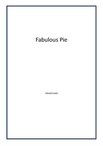 Fabulous Pie - Publisher