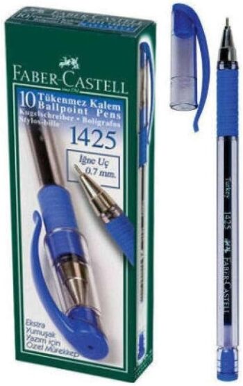 FC 1425 İğne Uç Tükenmez Kalem, 10lu, Mavi - Faber Castell