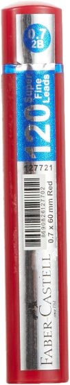 FC GRIP Min 0.7 2B 60Mm 120'Li Kırmızı Tüp - Faber Castell